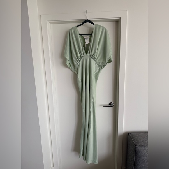 Anthropologie BHLDN Leila Satin Charmeuse Maxi Floor Length Dress - Picture 4 of 13